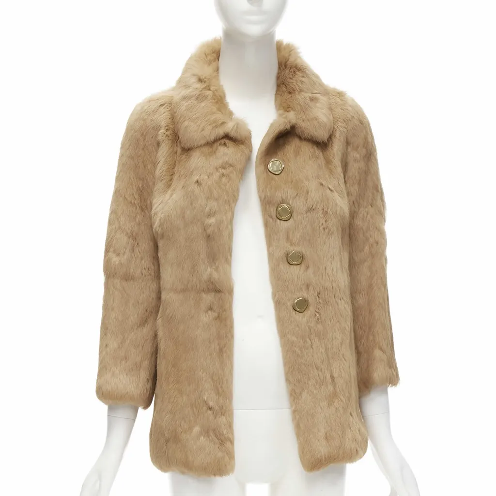 APC Brown Fur Winter Coat Brown Fur Never worn - Front View