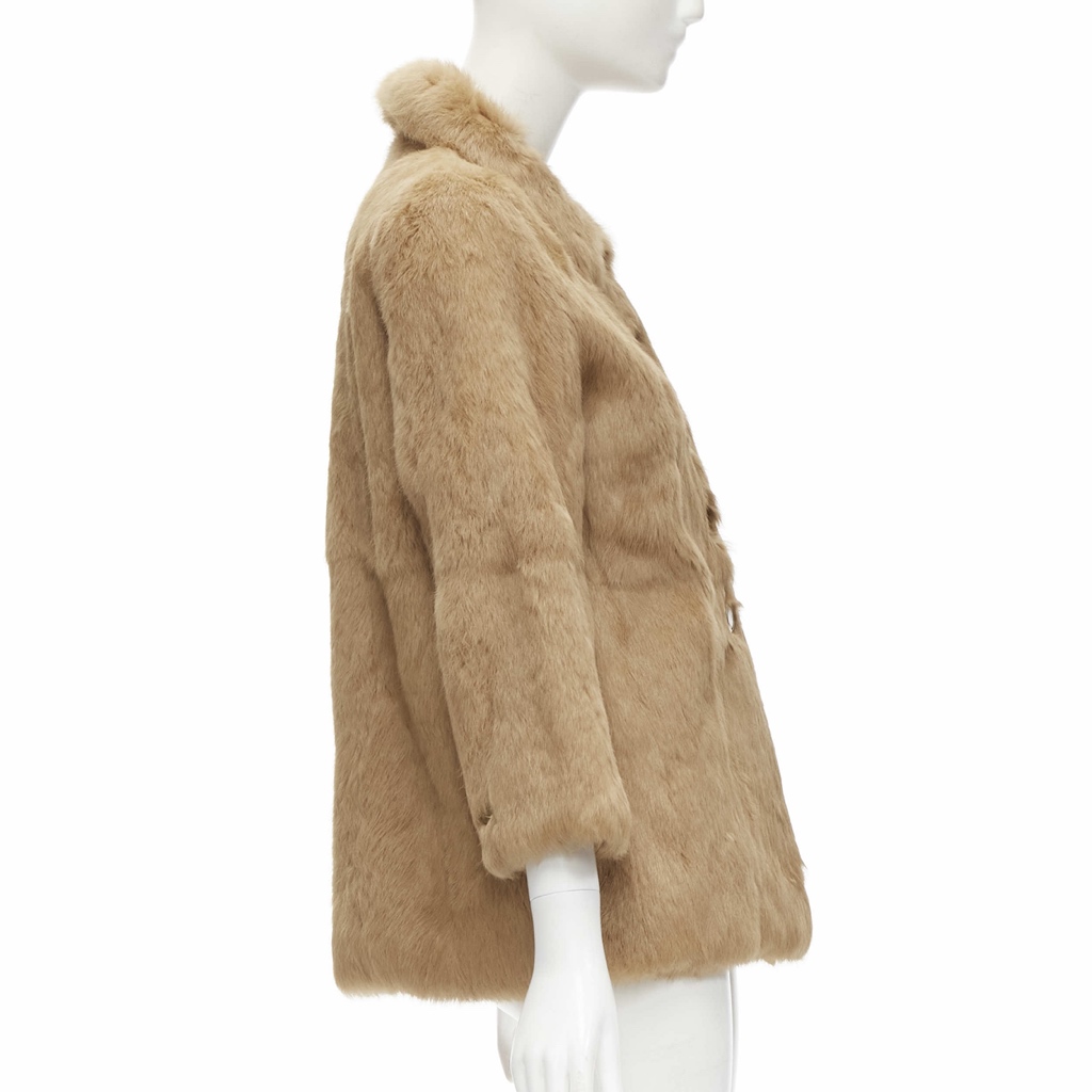 Apc Brown Fur Winter Coat - Side view