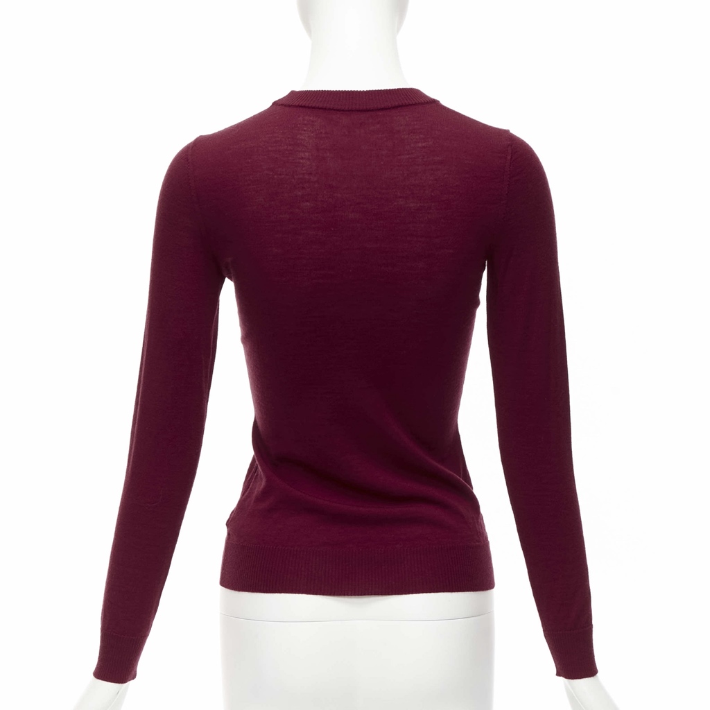 Alaïa Red Crew Sweater - Side view