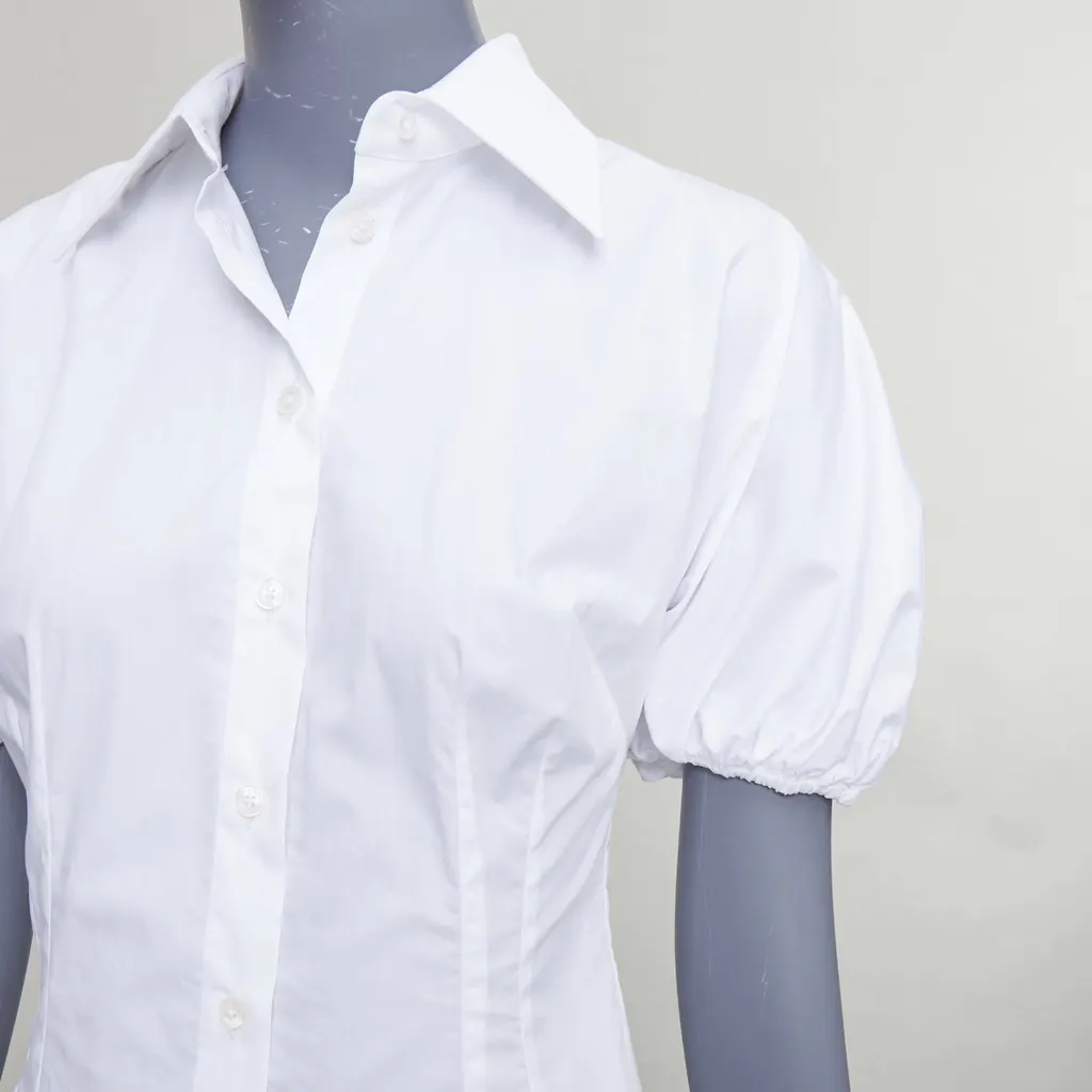 Dolce & Gabbana Dolman Puff Shirt White Cotton Very good - Back View