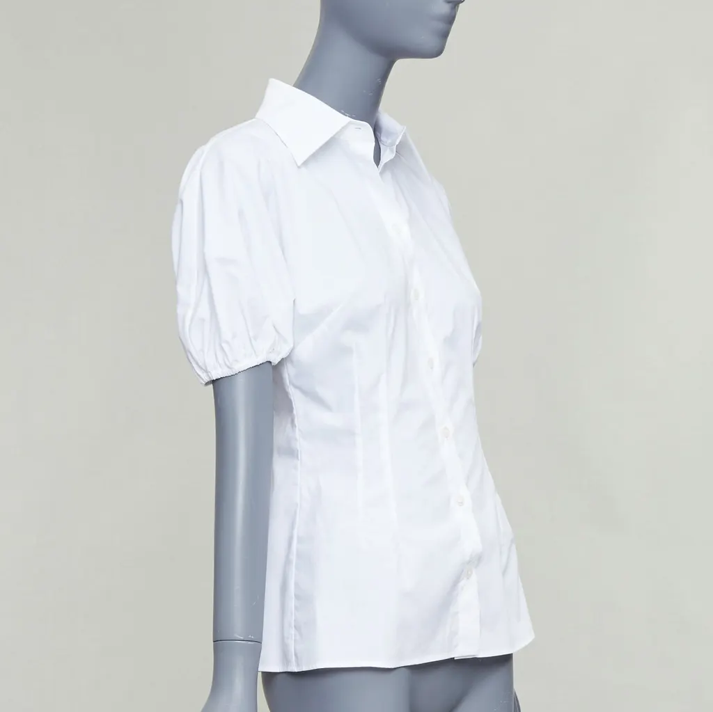 Dolce & Gabbana Dolman Puff Shirt White Cotton Very good - Inside View