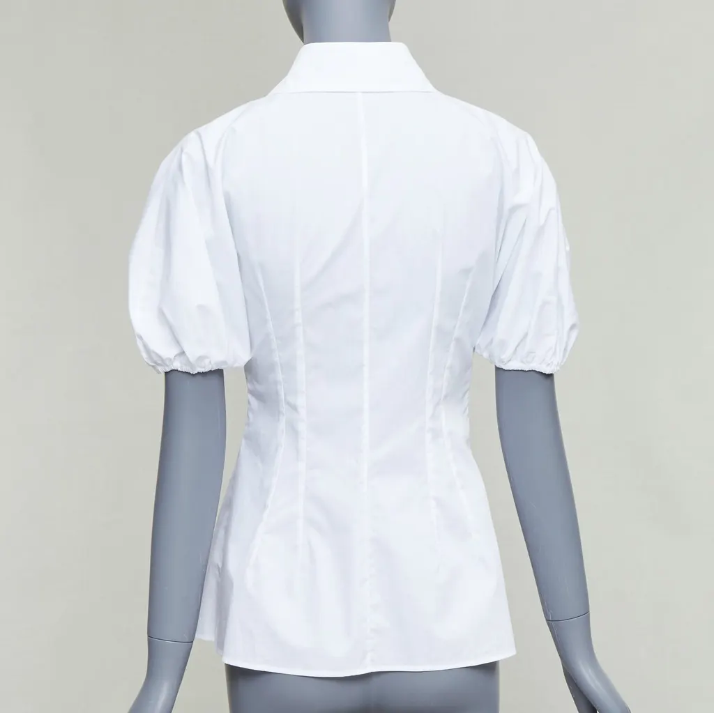 Dolce & Gabbana Dolman Puff Shirt White Cotton Very good - Box View