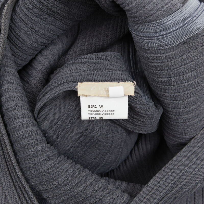 Alaïa Ribbed Cocktail Dress - Image 12