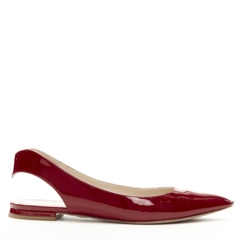 Christian Dior Patent Slingback Flats - Back view