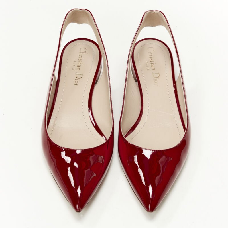 Christian Dior Patent Slingback Flats - Image 6