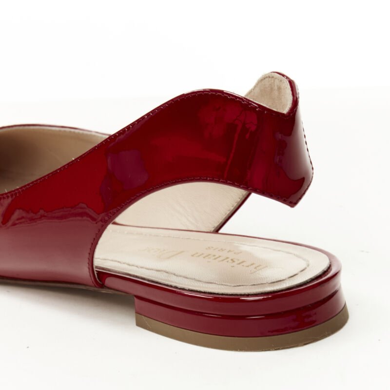 Christian Dior Patent Slingback Flats - Image 10