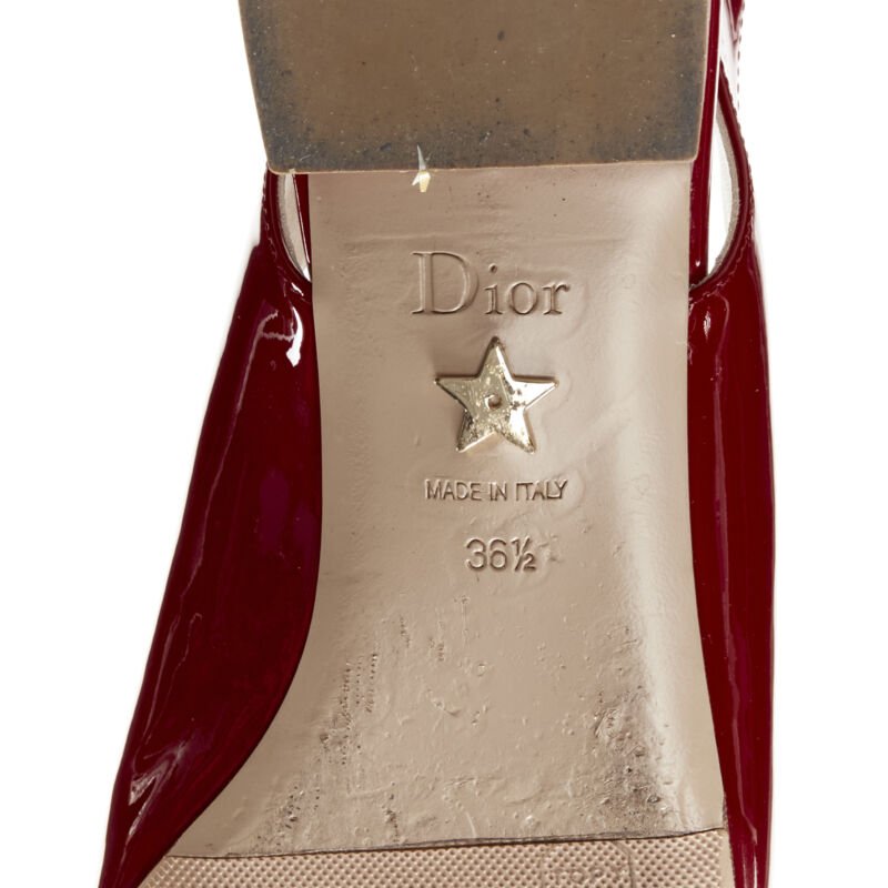 Christian Dior Patent Slingback Flats - Image 12