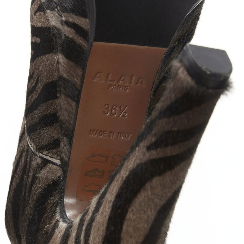 Alaïa Zebra Stripe Sole Bootie - Image 13