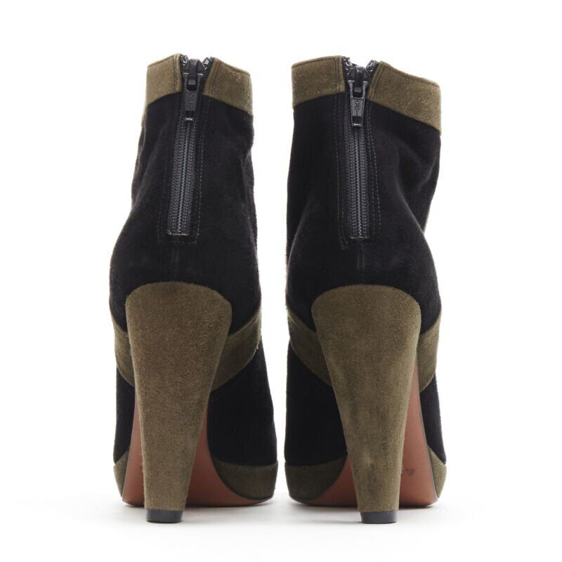 Alaïa Scaled Cuban Ankle Boots - Side view
