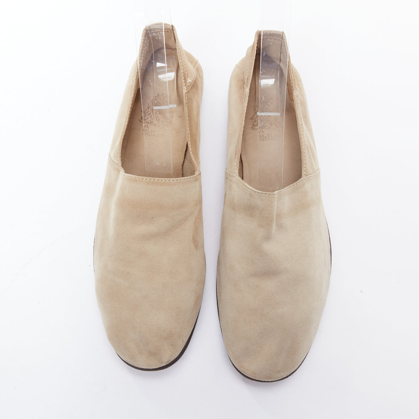 Mr Hare Suede Slip Slippers - Back view