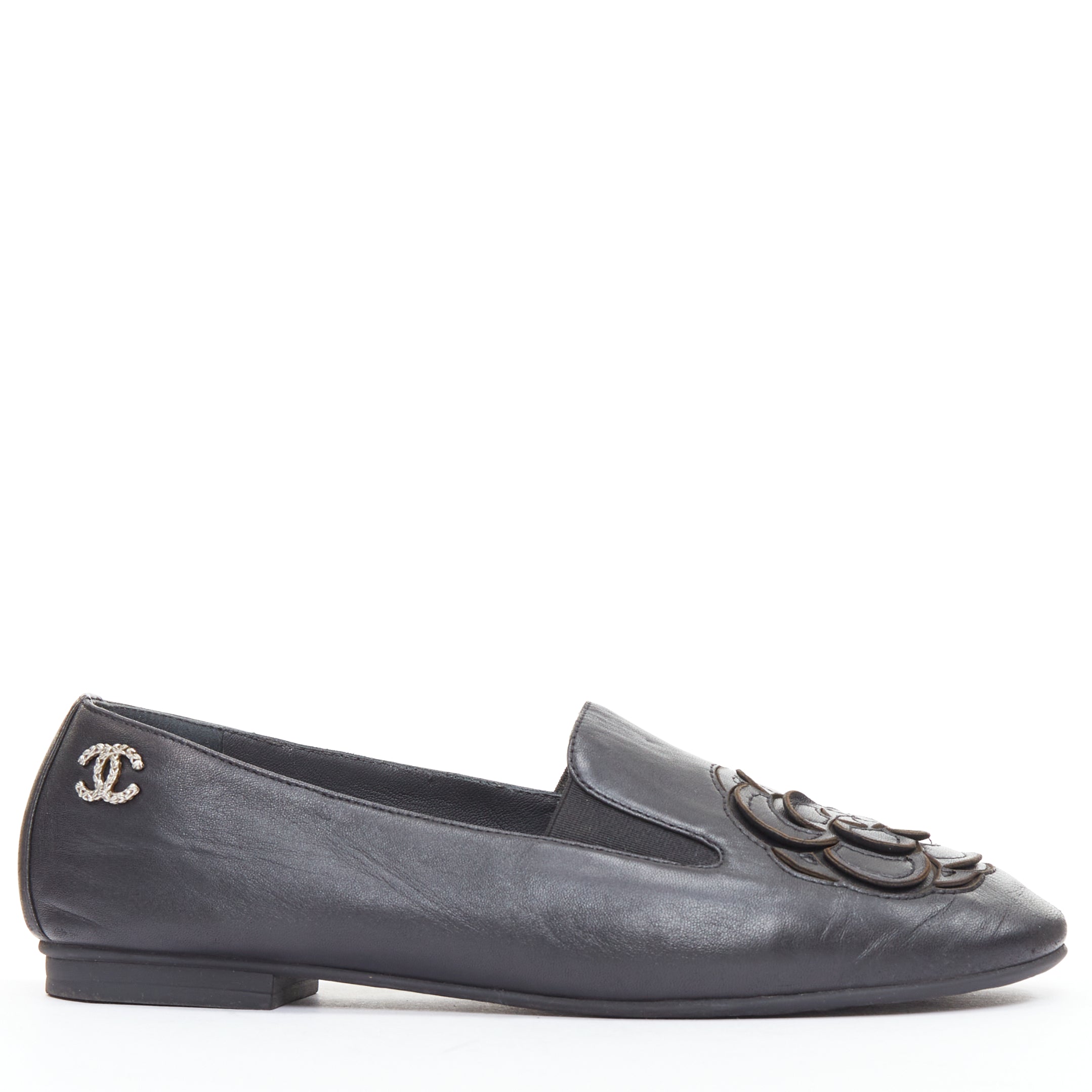 Chanel Logo Camellia Loafer - Back view