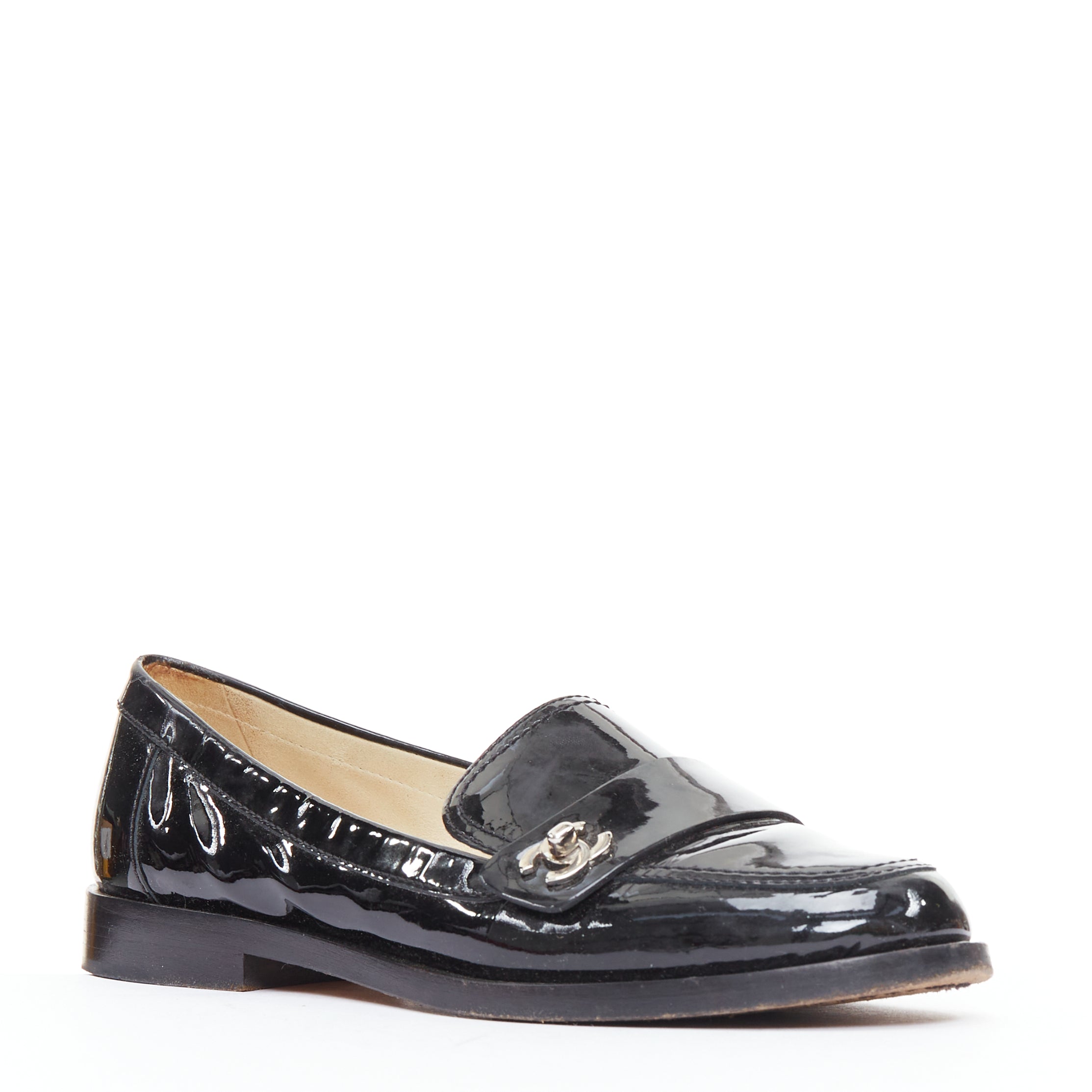 Chanel Patent CC Loafers - Back view
