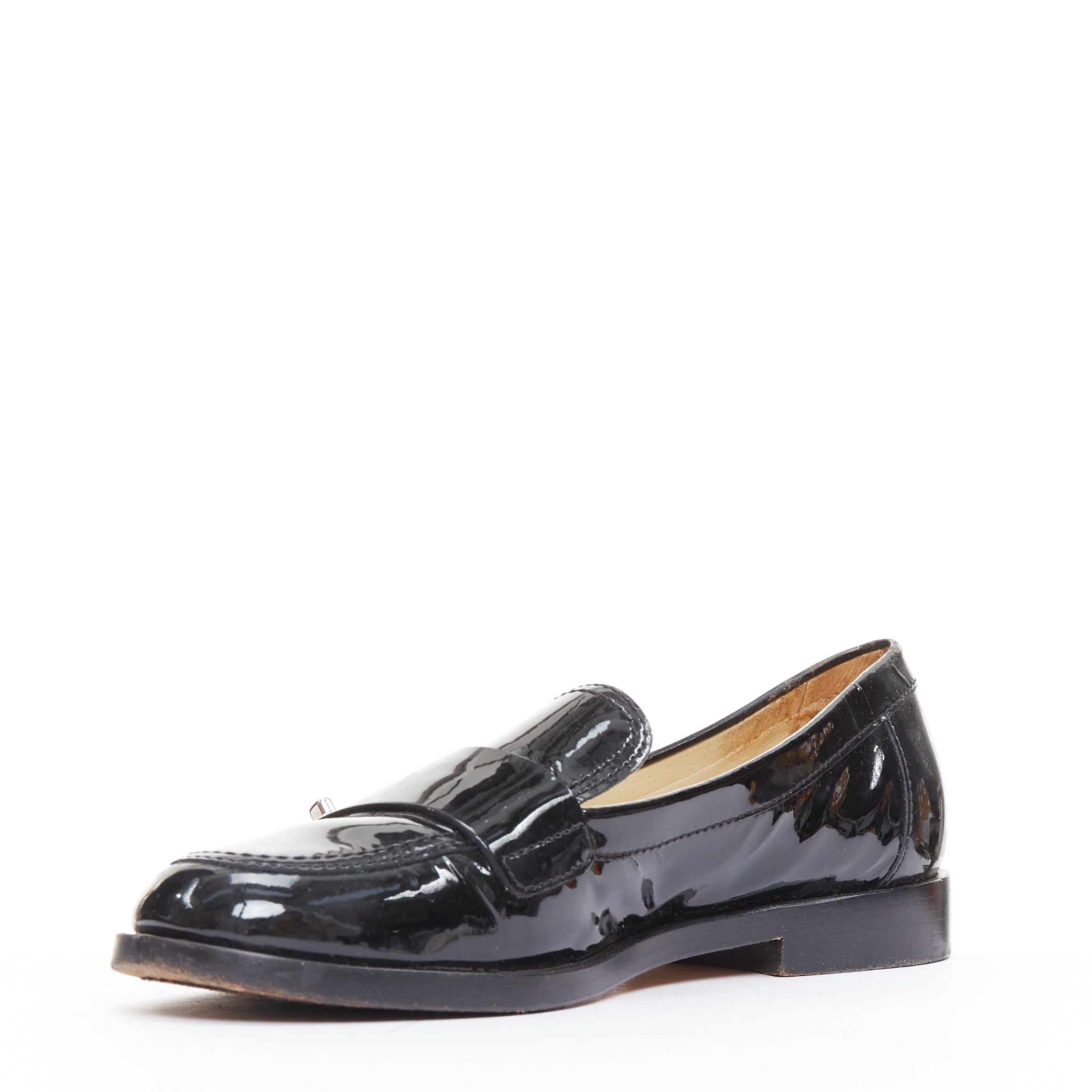 Chanel Patent CC Loafers - 4