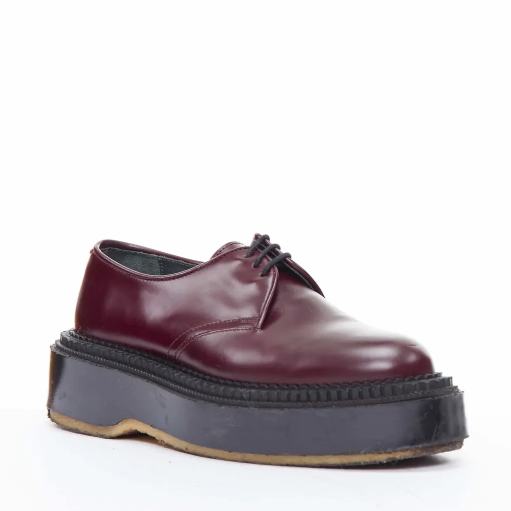 Undercover Derby Burgundy Leather Fair - Back View