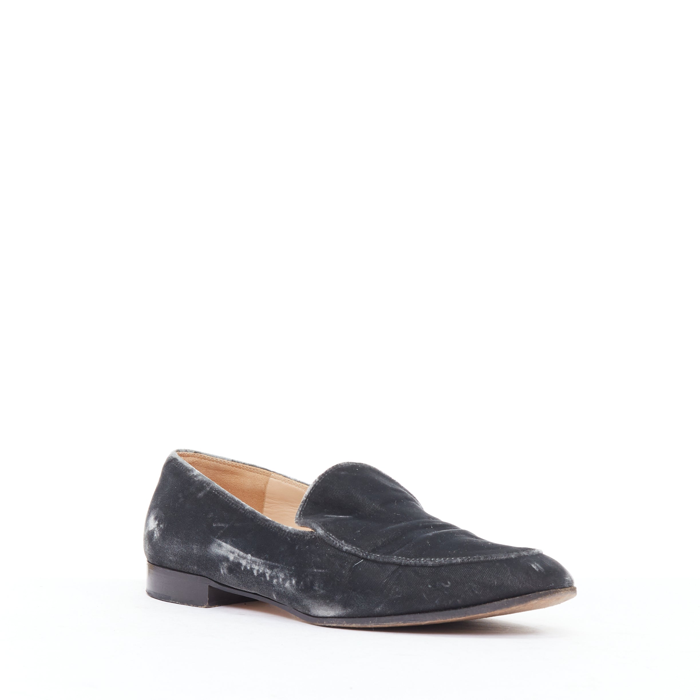 Gianvito Rossi Velvet Slip Loafers - Image 6