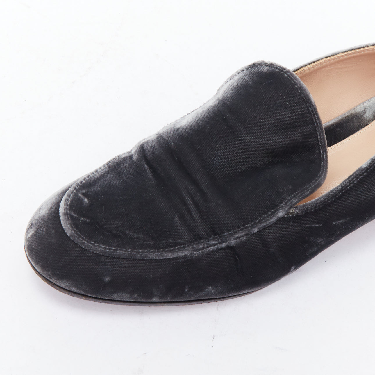 Gianvito Rossi Velvet Slip Loafers - Detail 2