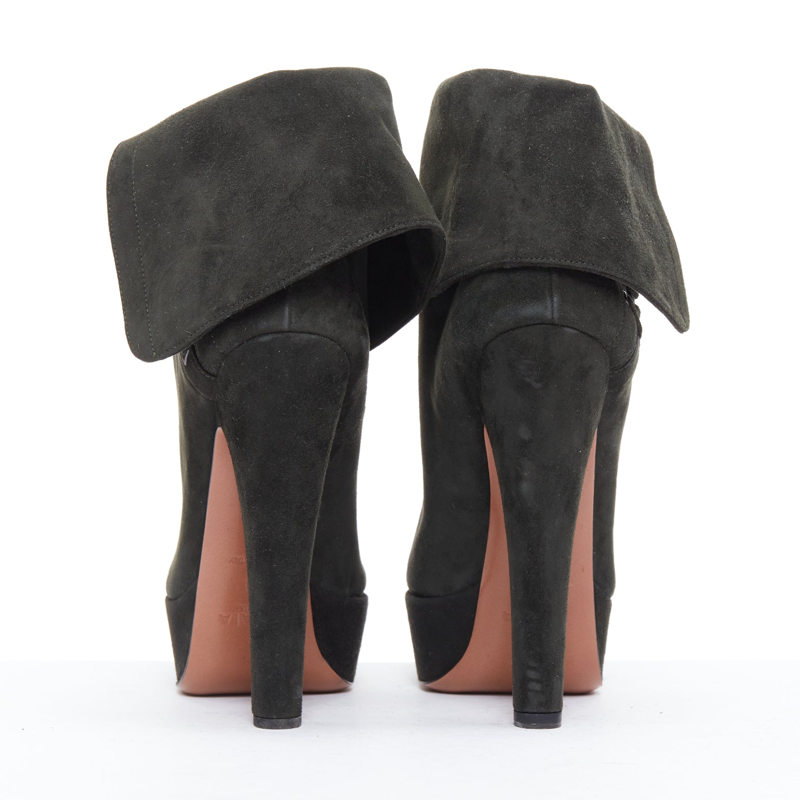 Alaïa Button Panel Combat Boots - Side view