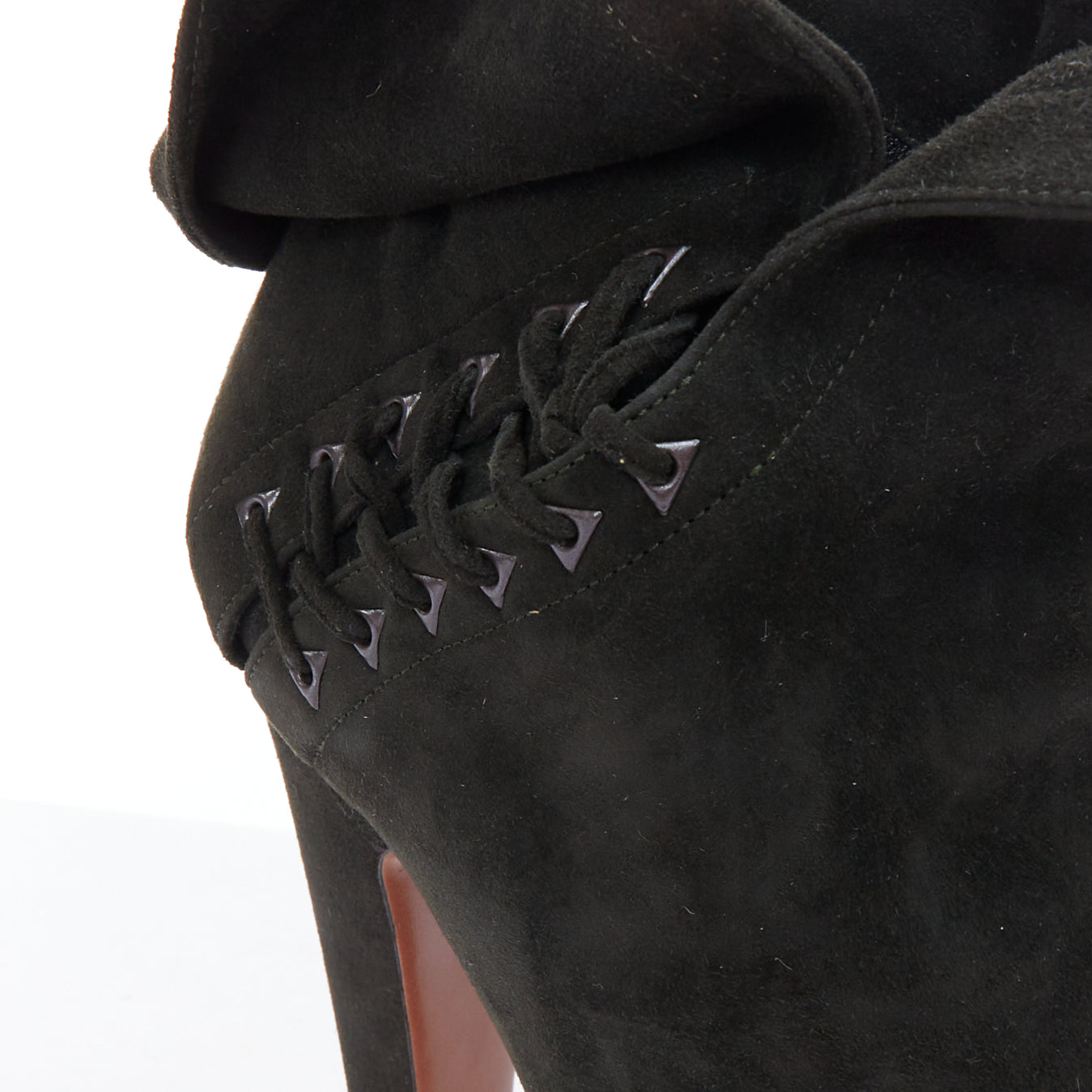 Alaïa Button Panel Combat Boots - Image 10