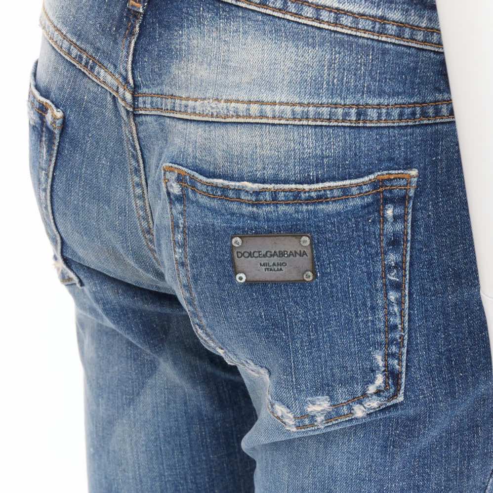 Dolce & Gabbana Distressed Matte Jeans - Back view