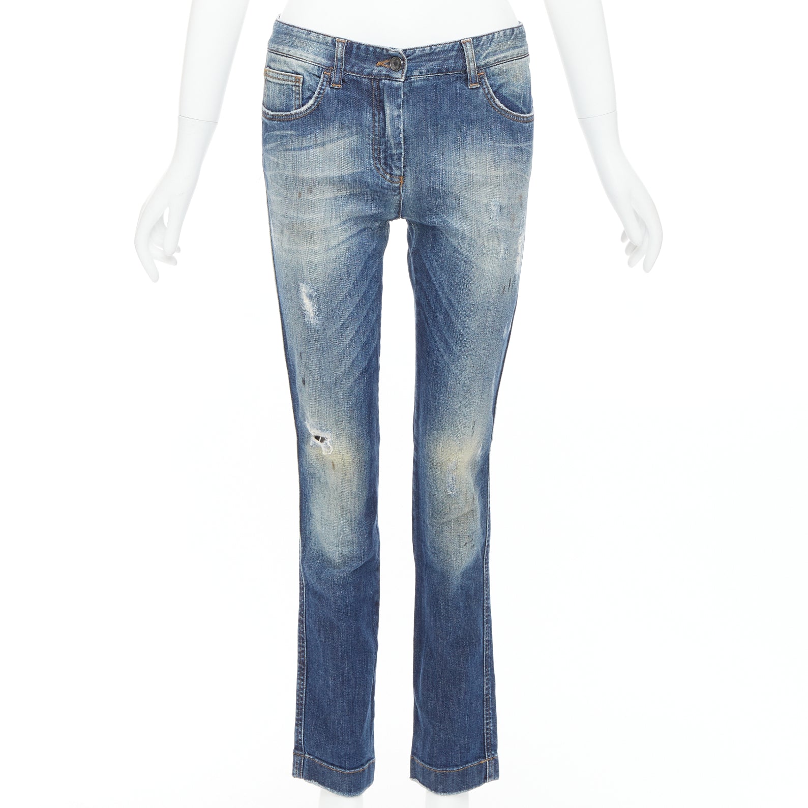 Dolce & Gabbana Blue Distressed Jeans