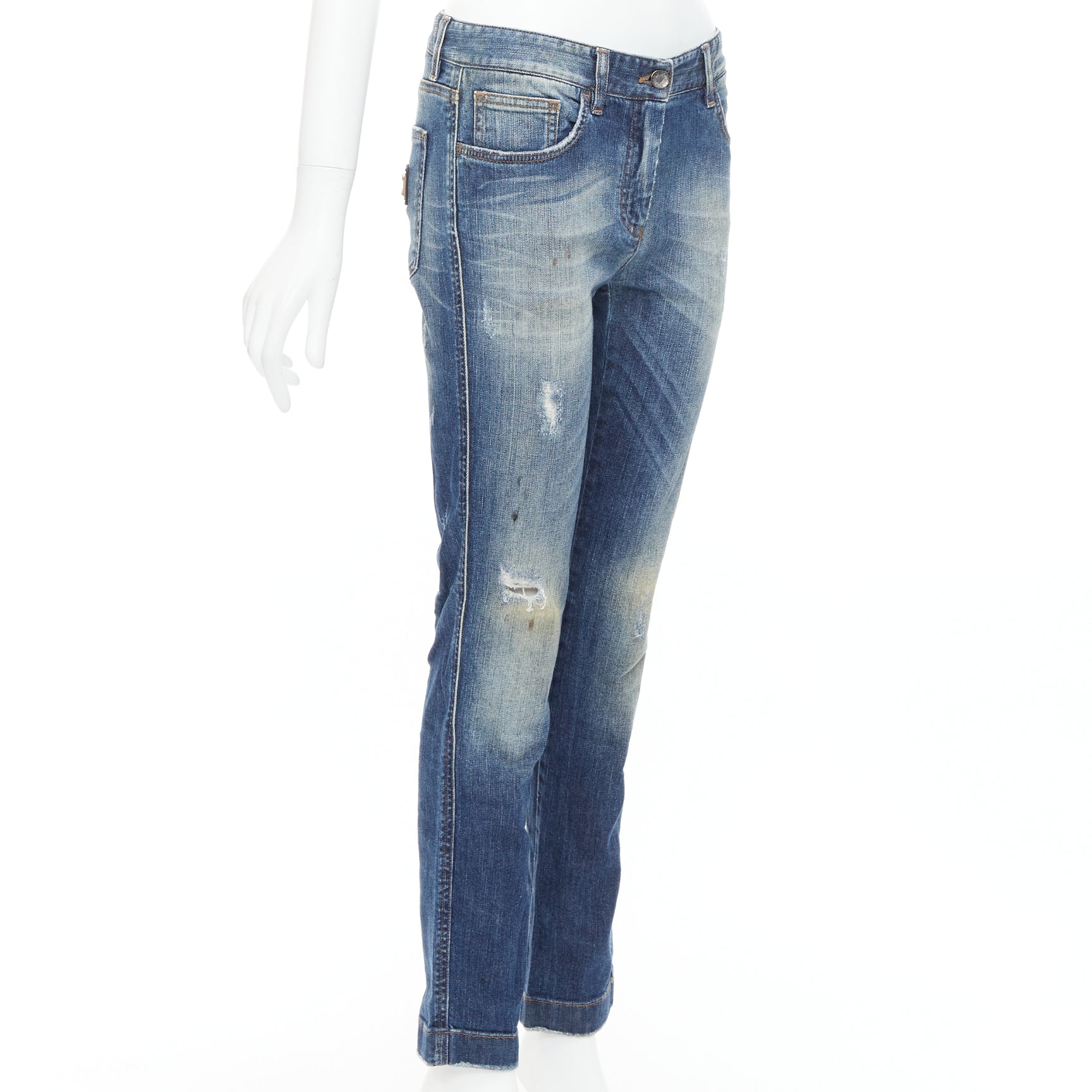 Dolce & Gabbana Blue Distressed Jeans - Image 6