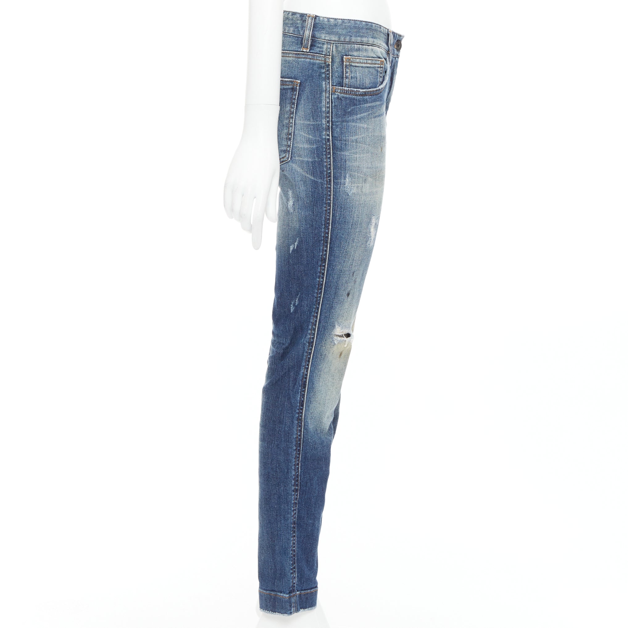 Dolce & Gabbana Blue Distressed Jeans - 4
