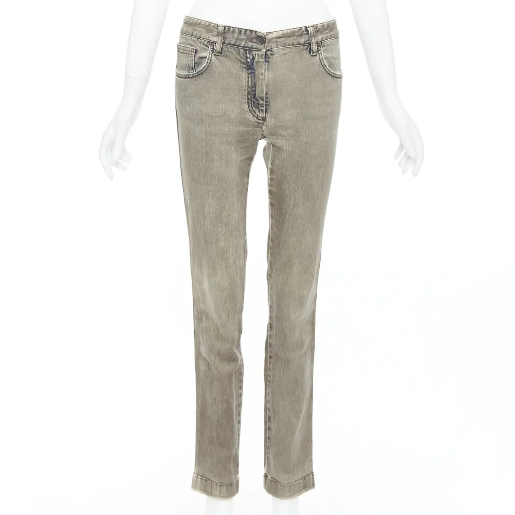 Dolce & Gabbana Khaki Metal Plate Jeans Khaki Very good - Front View