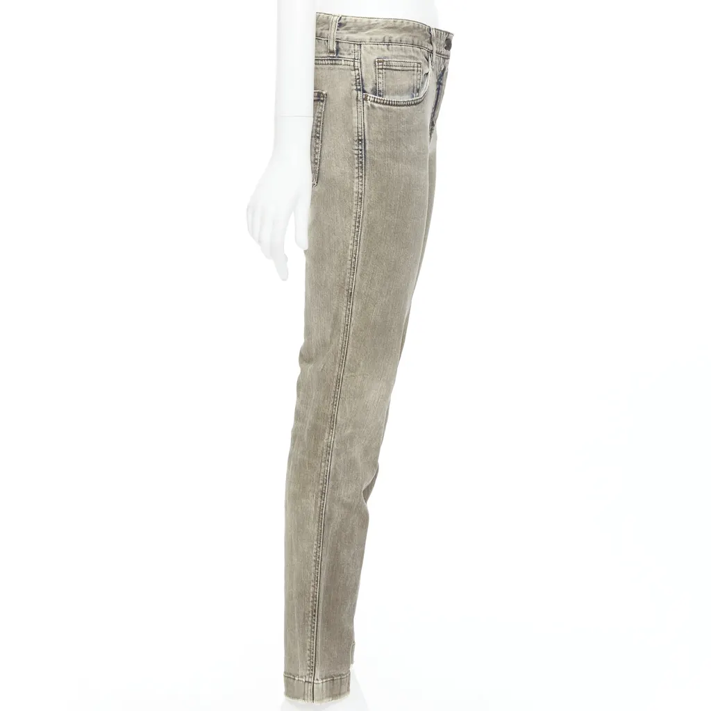 Dolce & Gabbana Khaki Metal Plate Jeans Khaki Very good - Model View