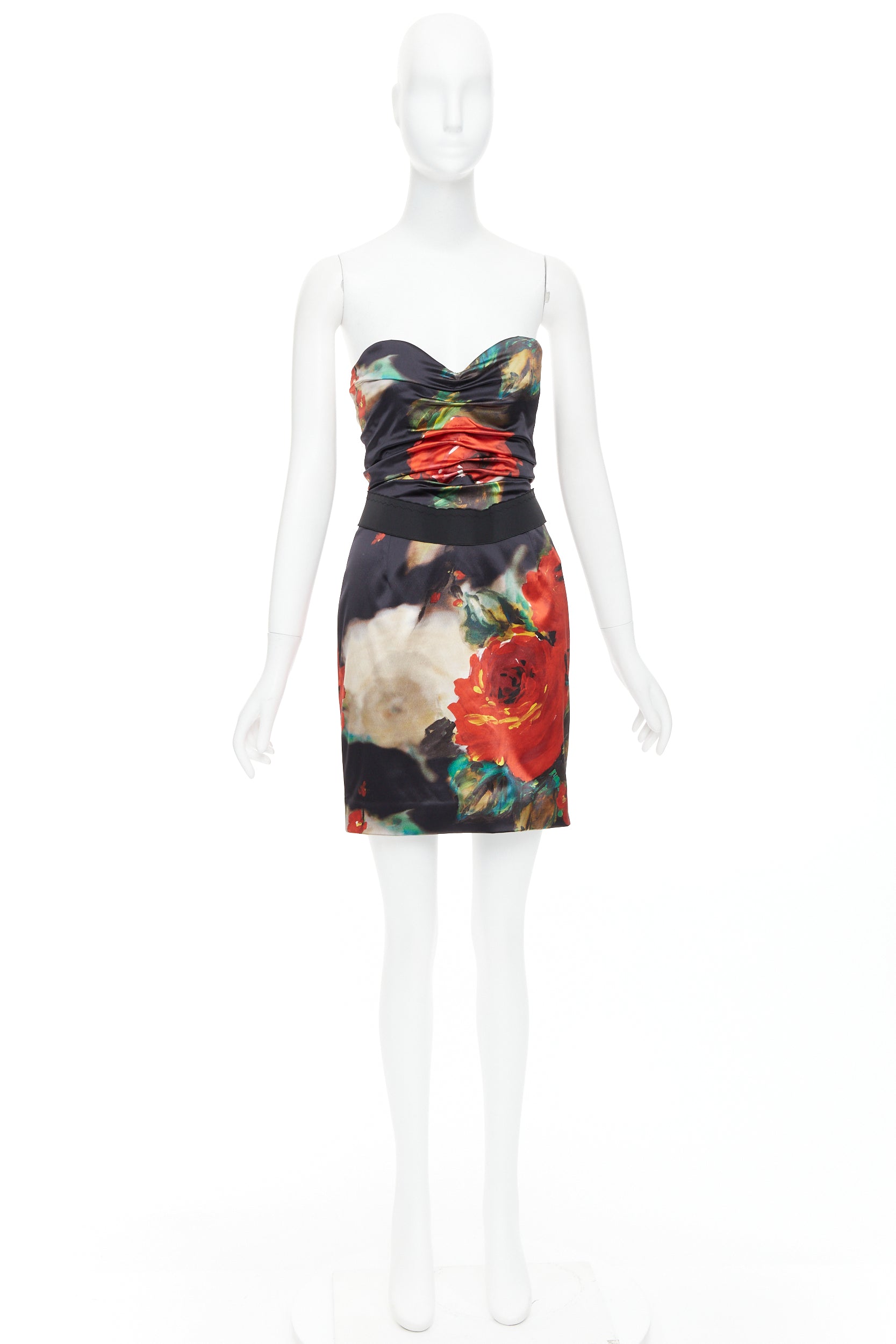 Dolce & Gabbana Rose Print Dress - Image 11