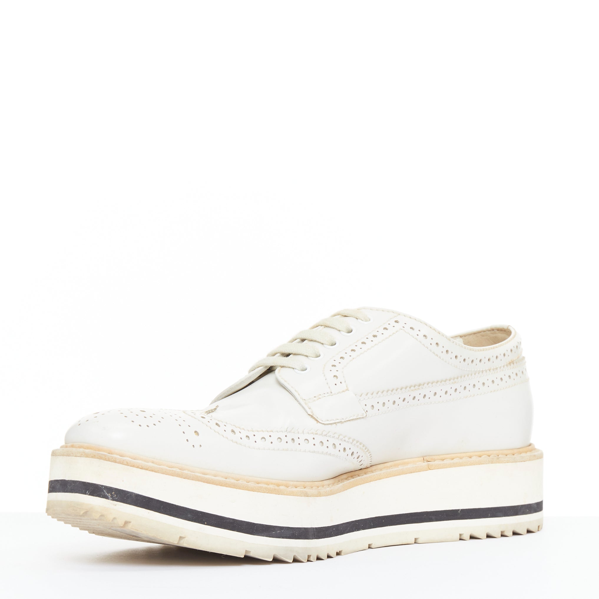 Prada Platform Brogue Oxfords - Image 6