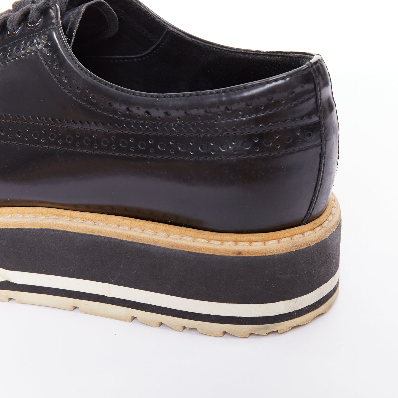 Prada Platform Brogue Oxfords - Image 11