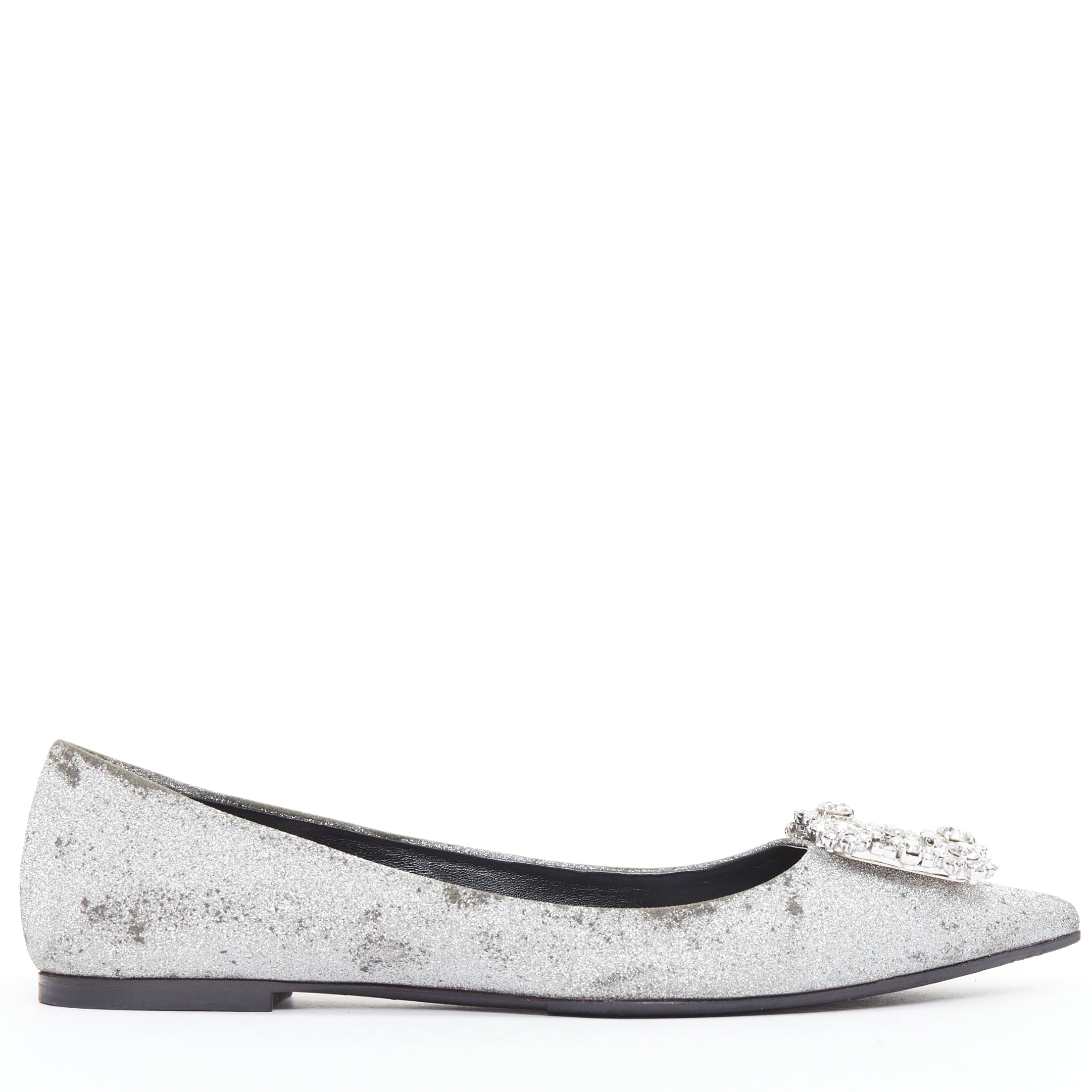 Roger Vivier Crystal Buckle Flats - Back view