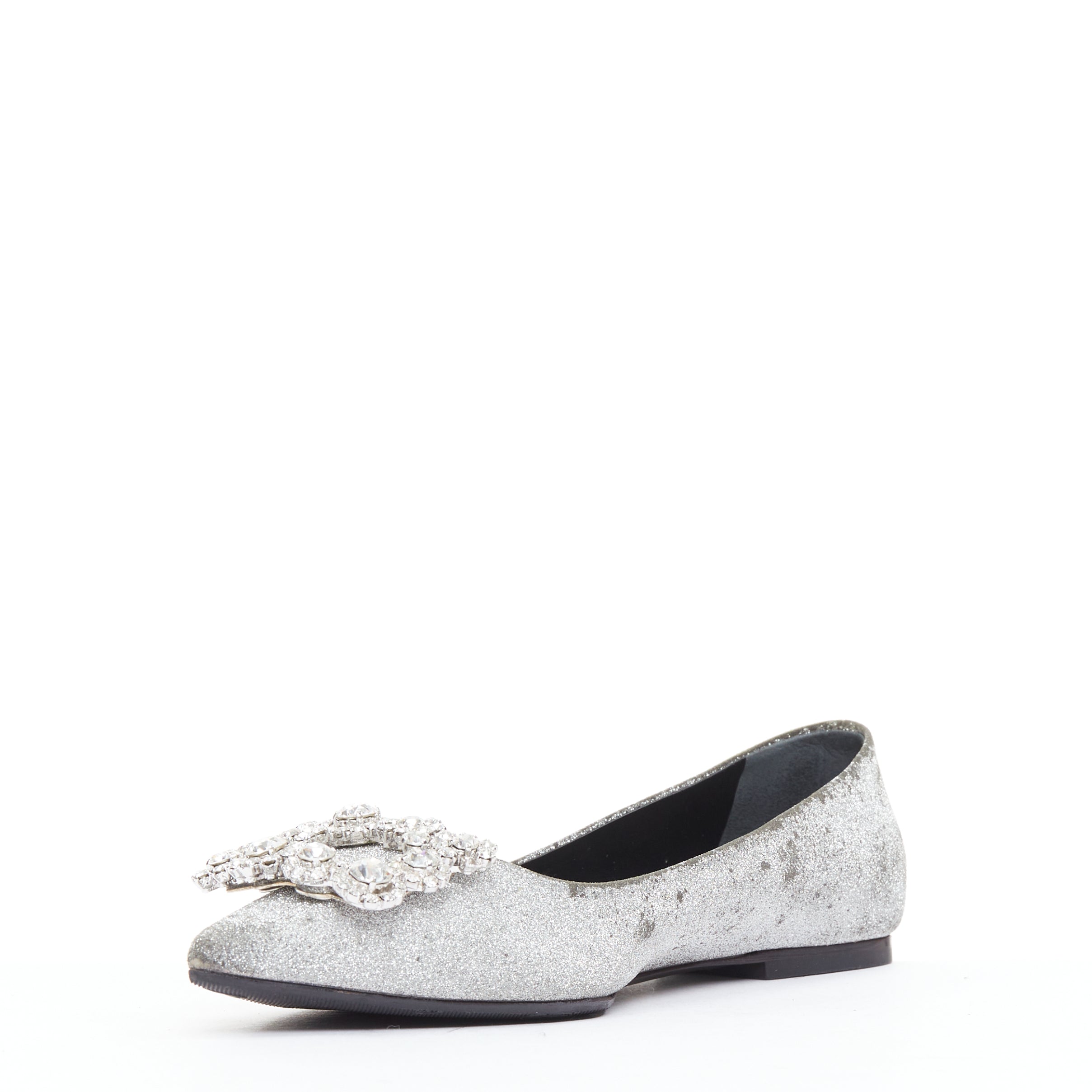 Roger Vivier Crystal Buckle Flats - 4