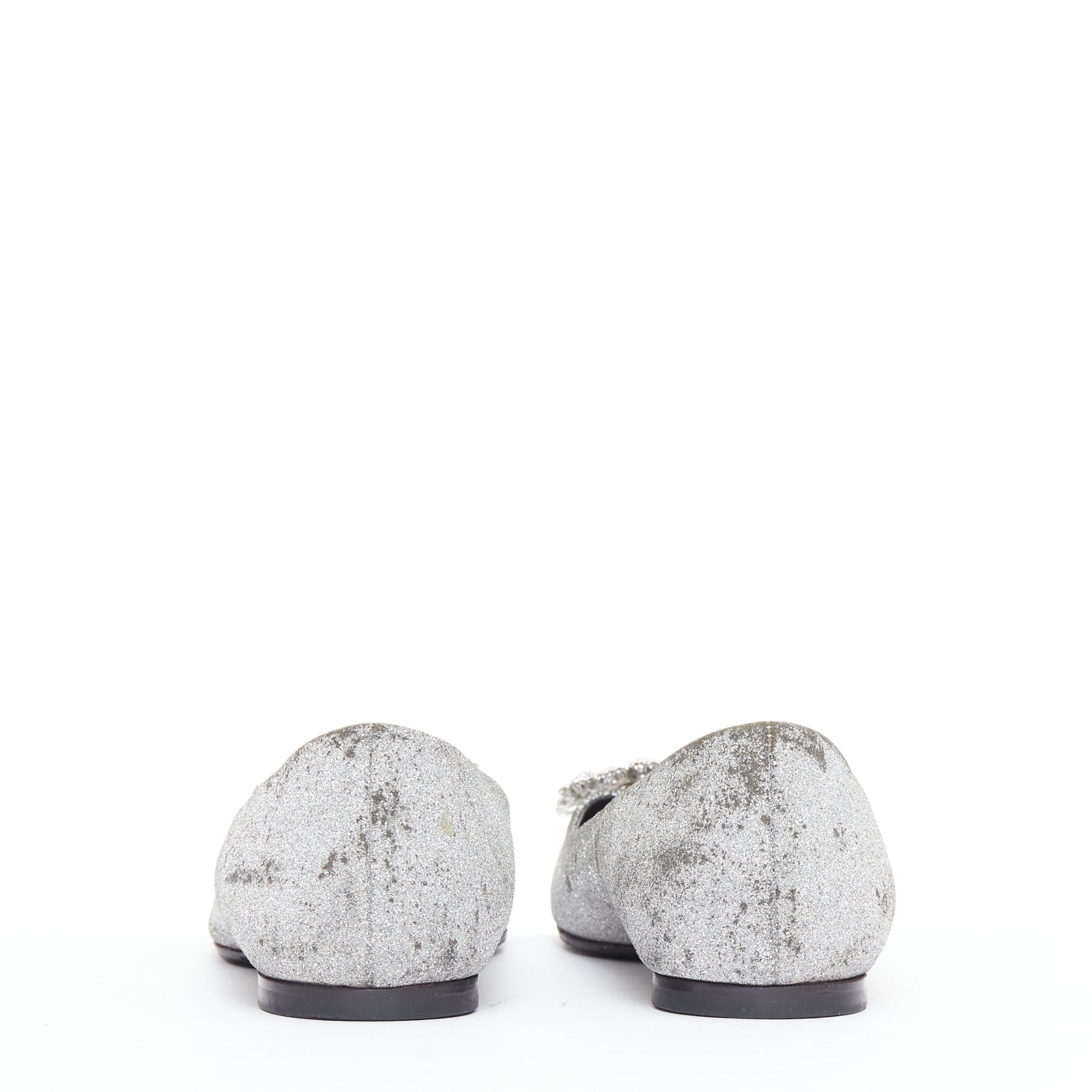 Roger Vivier Crystal Buckle Flats - Side view