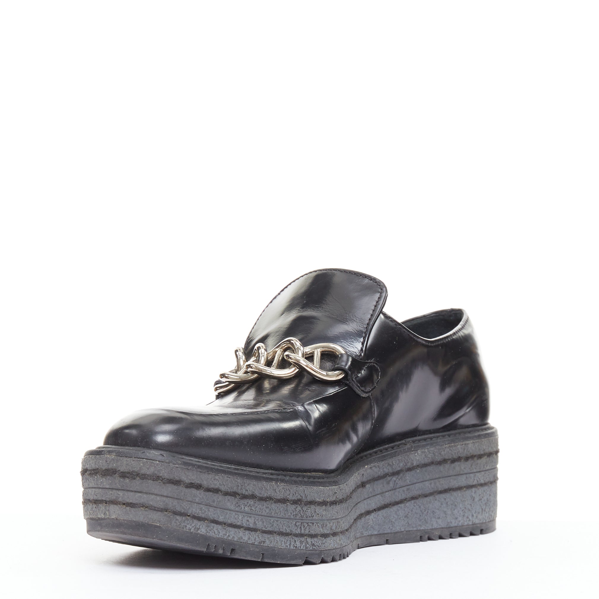 Prada Chain Platform Brogues - 4