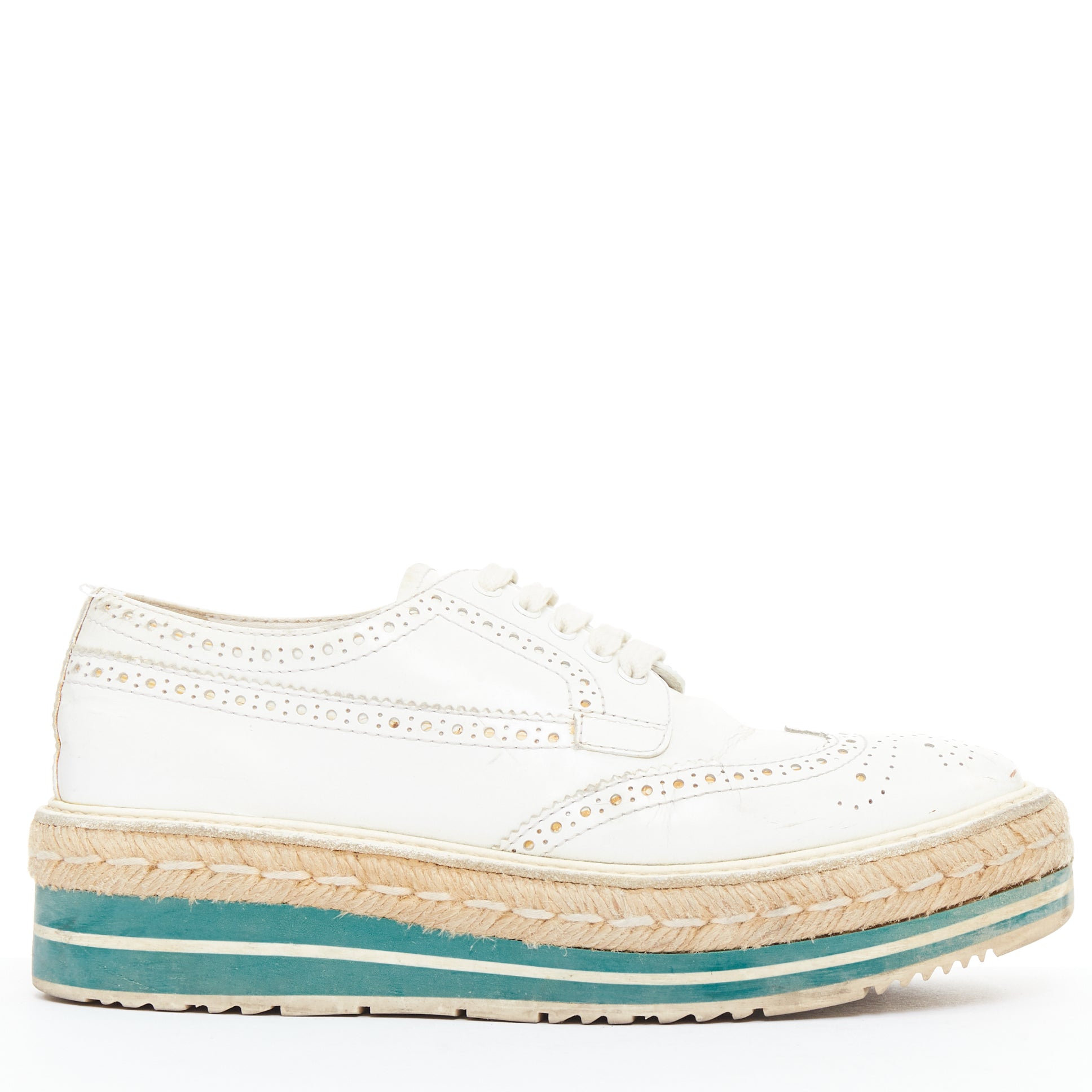 Prada Espadrille Brogue Oxfords