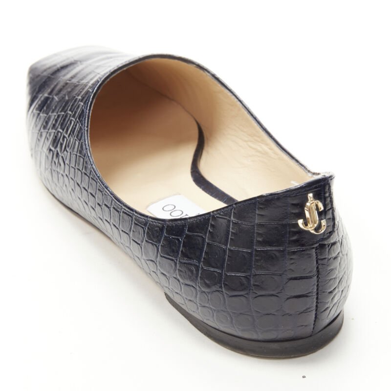 Jimmy Choo Mock Croc Flats - Image 10