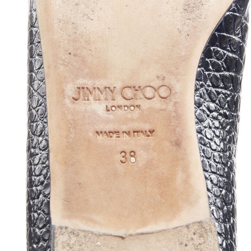 Jimmy Choo Mock Croc Flats - Image 13