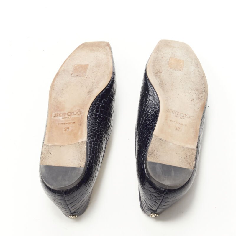 Jimmy Choo Mock Croc Flats - Image 14