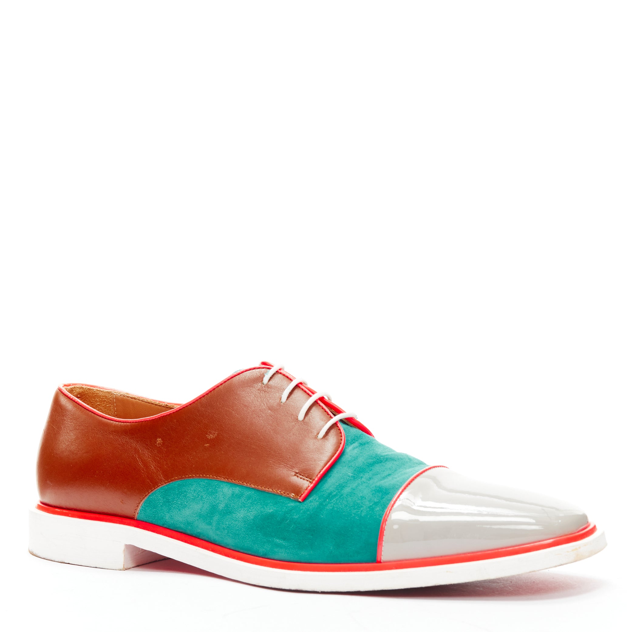 Christian Louboutin Neon Piping Brogues - Image 6