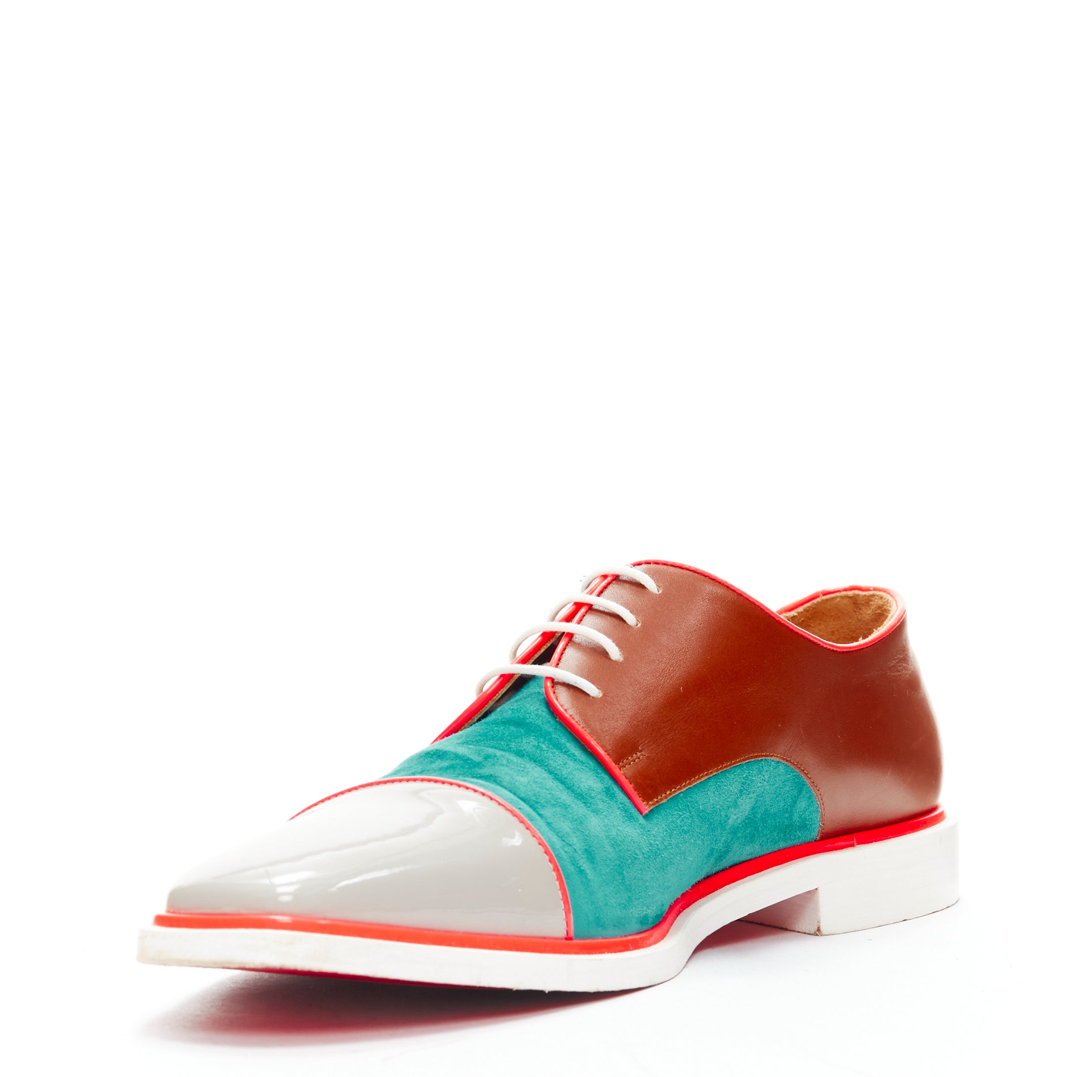 Christian Louboutin Neon Piping Brogues - 4