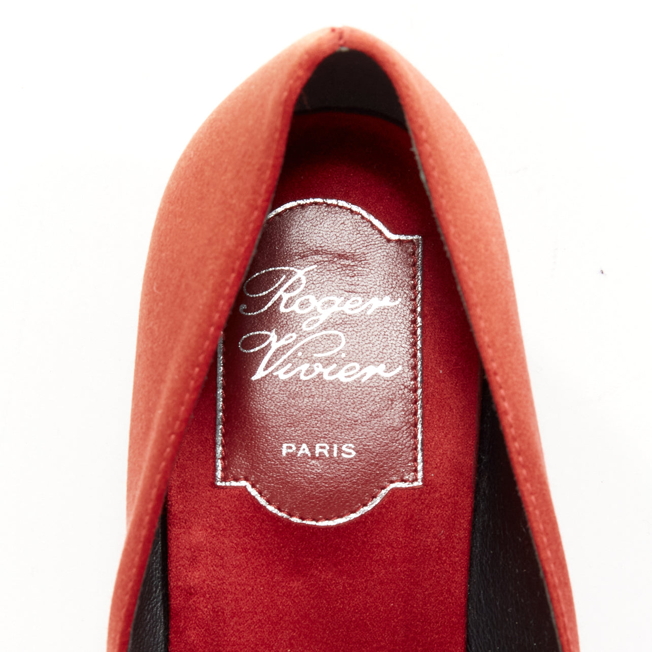 Roger Vivier Satin Crystal Flats - Image 11