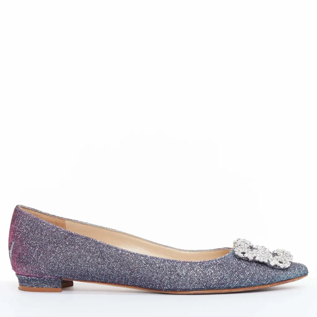 Manolo Blahnik Hangisi Purple Fair - Back View
