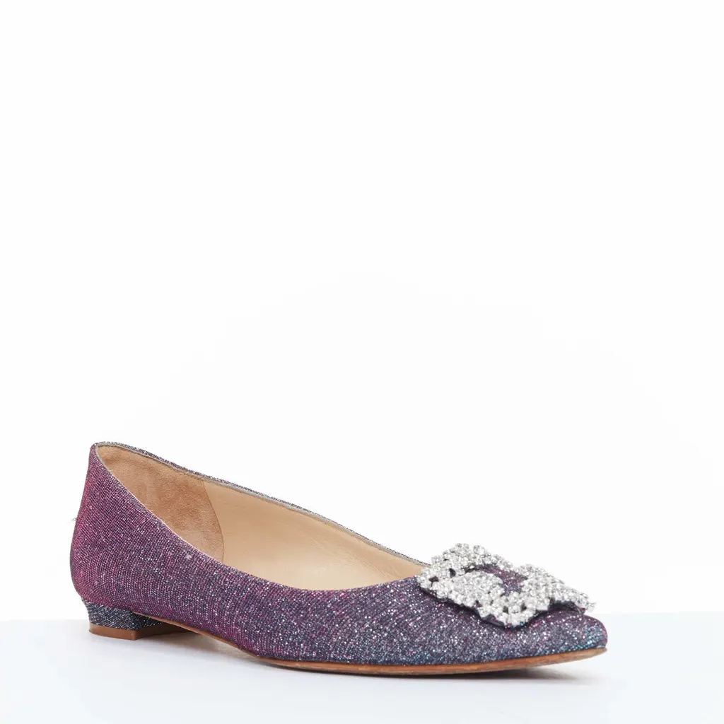 Manolo Blahnik Hangisi Purple Fair - Inside View
