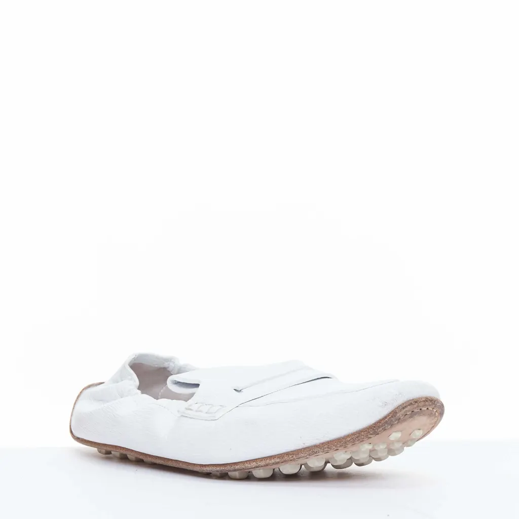 Hermès Echo Mocassins White Leather Fair - Inside View