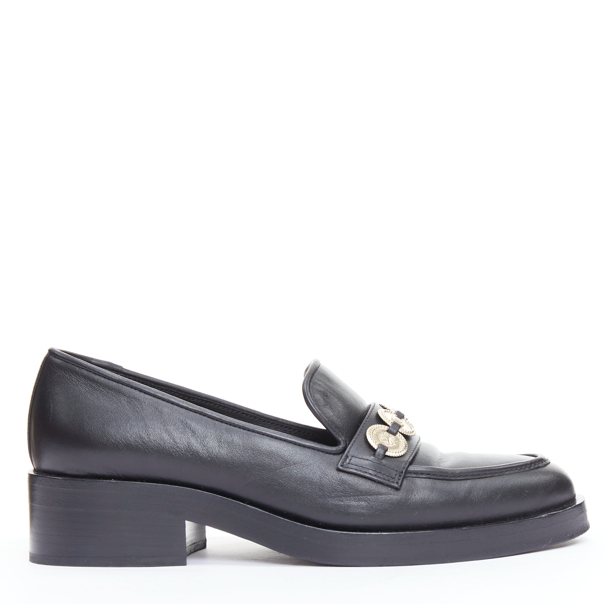 Chanel Coin Embellished Loafers - Image 6