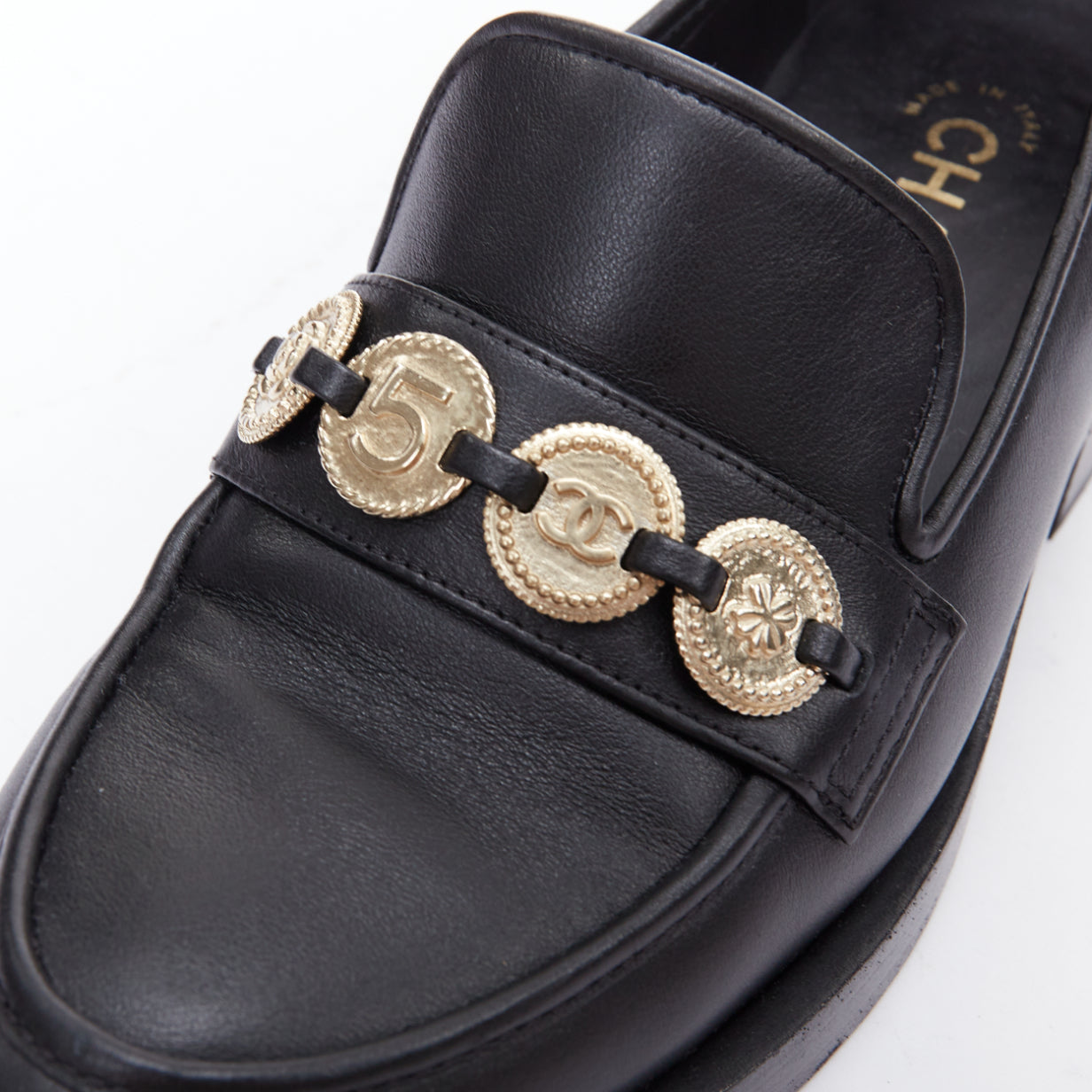 Chanel Coin Embellished Loafers - Detail 2