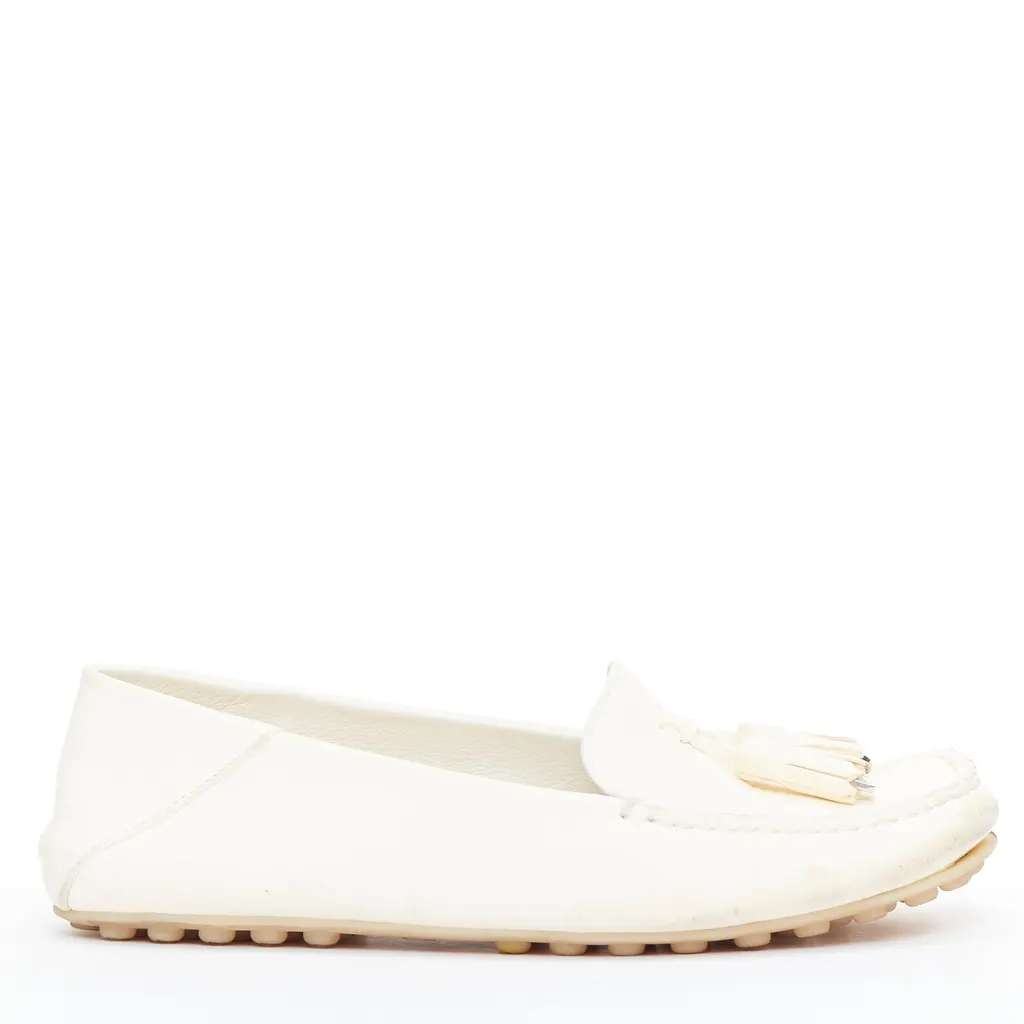 Loro Piana Dot Sole Walk Beige Leather Fair - Front View