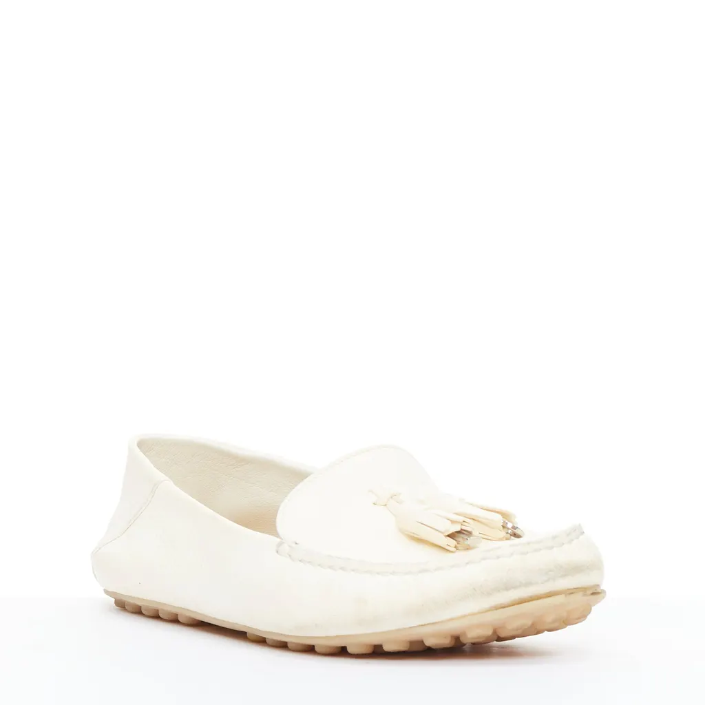Loro Piana Dot Sole Walk Beige Leather Fair - Inside View