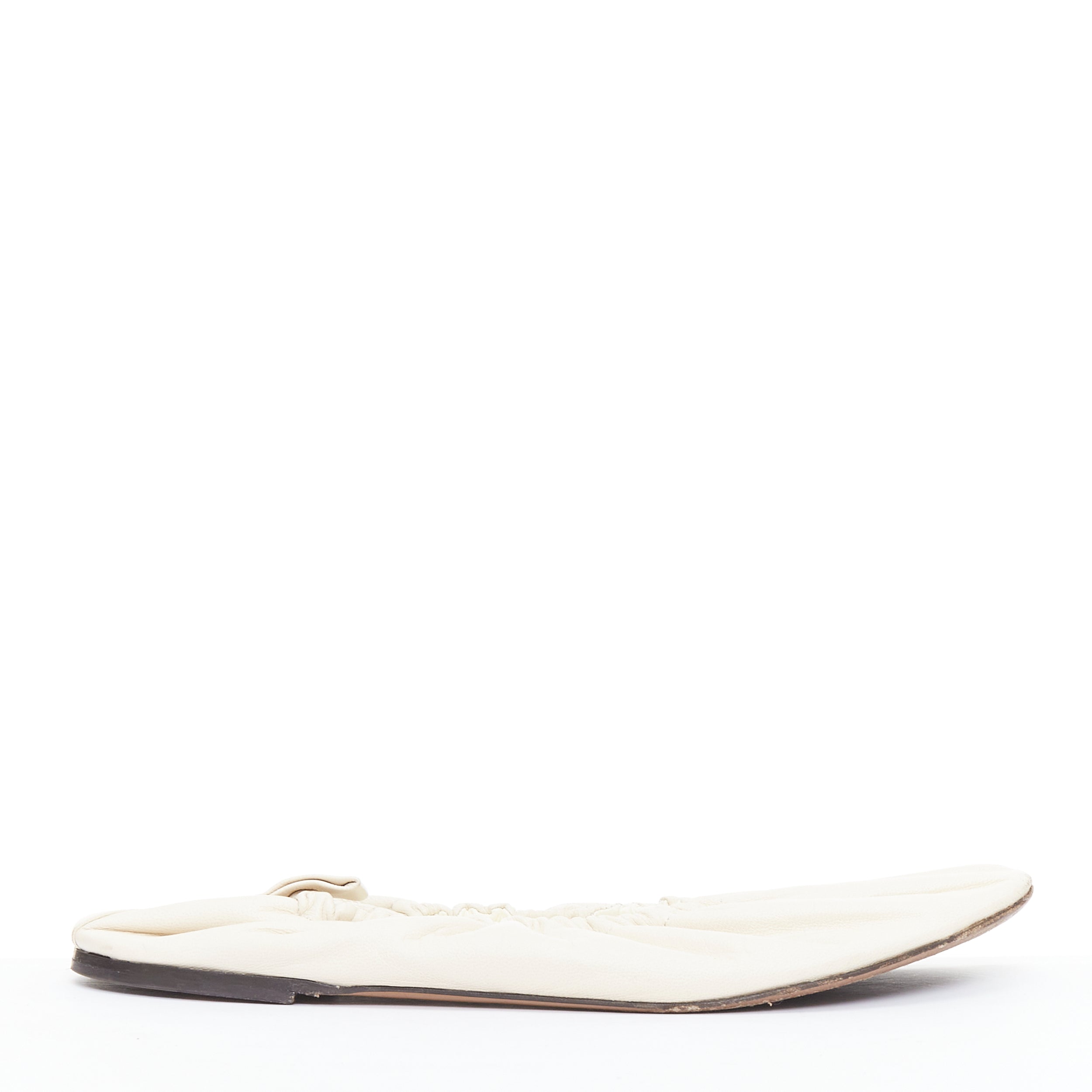 The Row Ruched Ballerina Flats - Back view